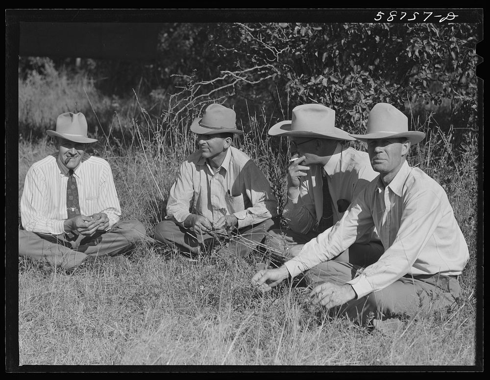 [Untitled photo, possibly related to: "Junior" Spear at stockmen's picnic and barbecue. Spear's Siding, Wyola, Montana].…