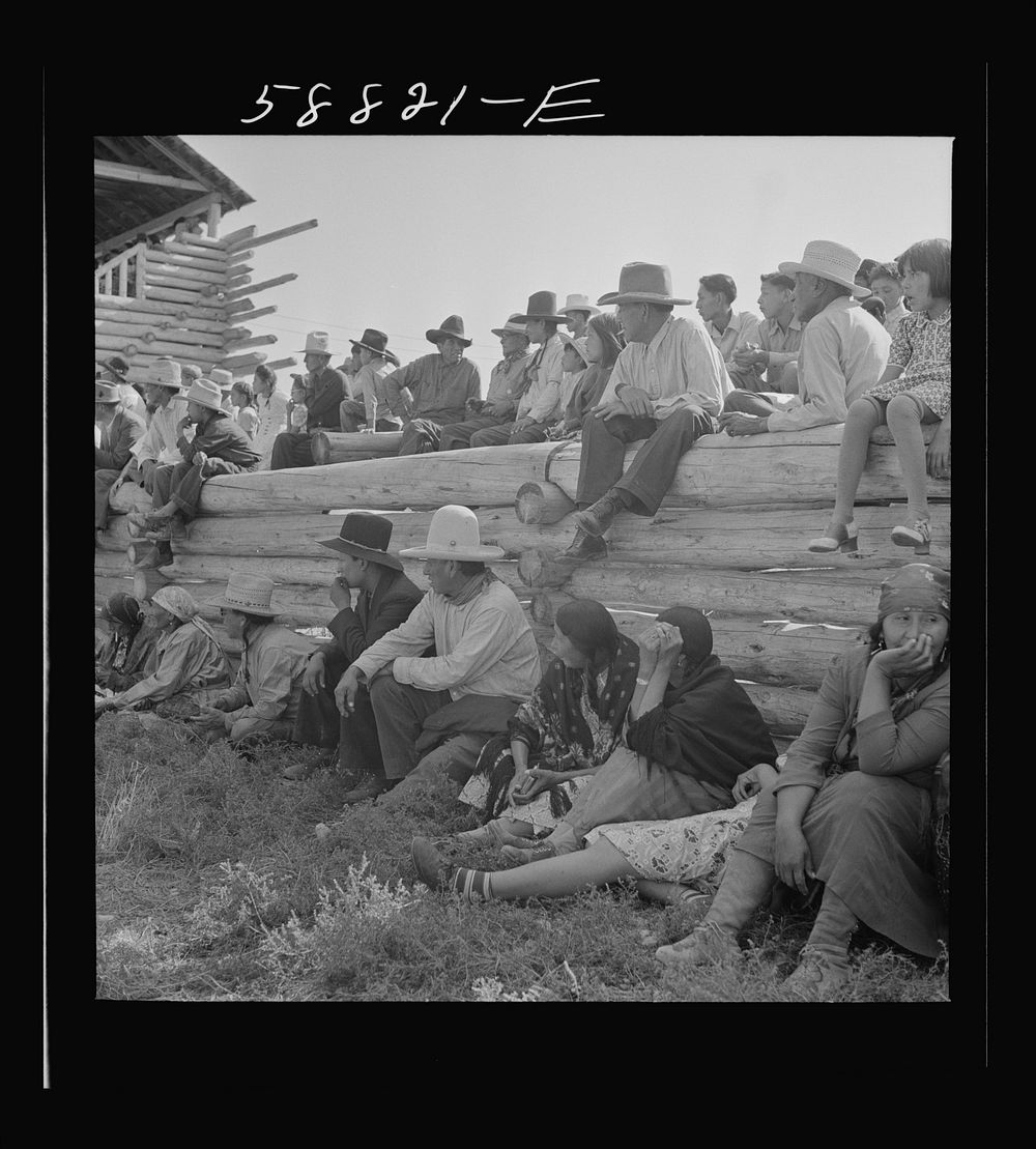 [Untitled photo, possibly related to: Indians and spectators at annual fair. Crow Agency, Montana]. Sourced from the Library…