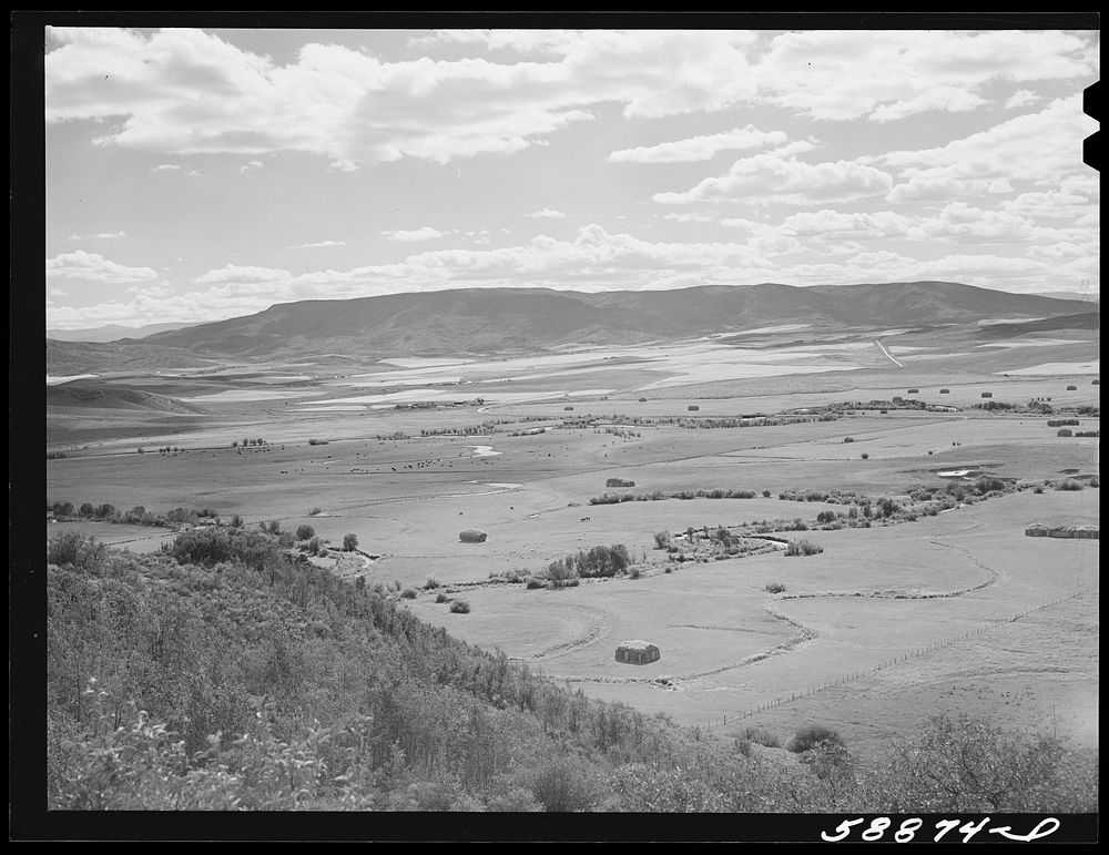 [Untitled photo, possibly related to: Ranches and farming land in the Yampa River Valley, Colorado]. Sourced from the…