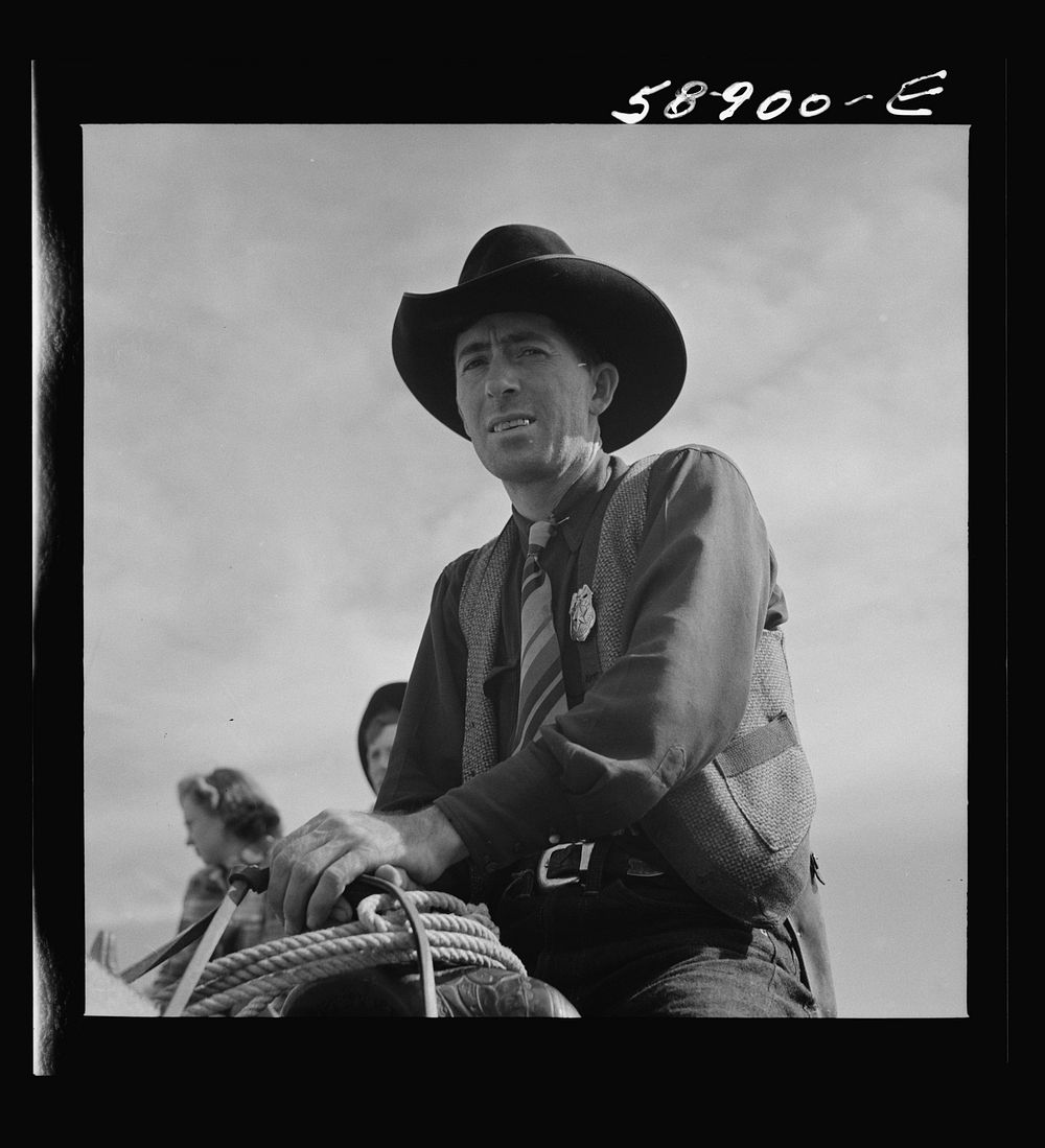 Sheriff at rodeo in Ashland, Montana. Sourced from the Library of Congress.