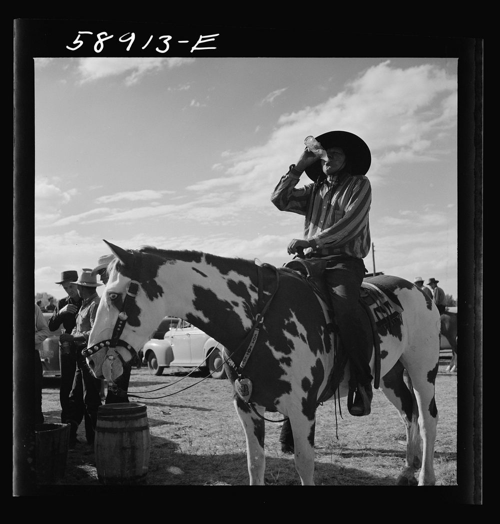 Indians at the Crow fair. Crow Agency, Montana. Sourced from the Library of Congress.