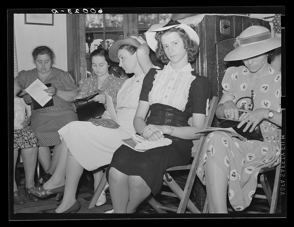 Meeting of the women's club. Tygart Valley Homesteads, West Virginia. Sourced from the Library of Congress.