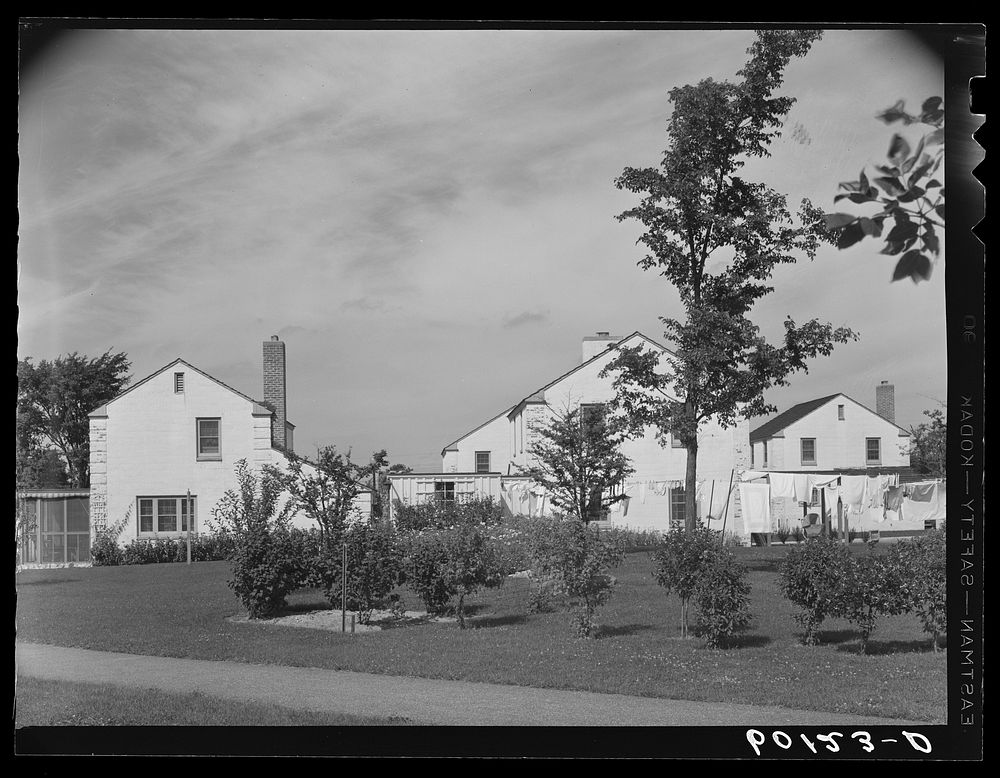 Group of homes. Greendale, Wisconsin. Sourced from the Library of Congress.
