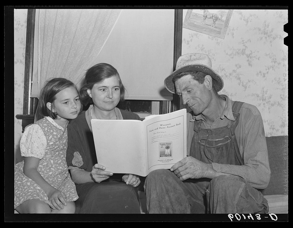 FSA (Farm Security Administration) rehabilitation client and family. Jackson County, Wisconsin. Sourced from the Library of…