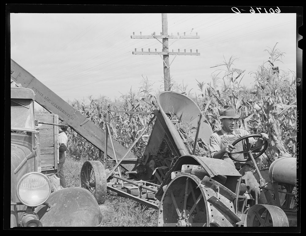 Field ensilage cutter. Crawford County, Wisconsin. Sourced from the Library of Congress.