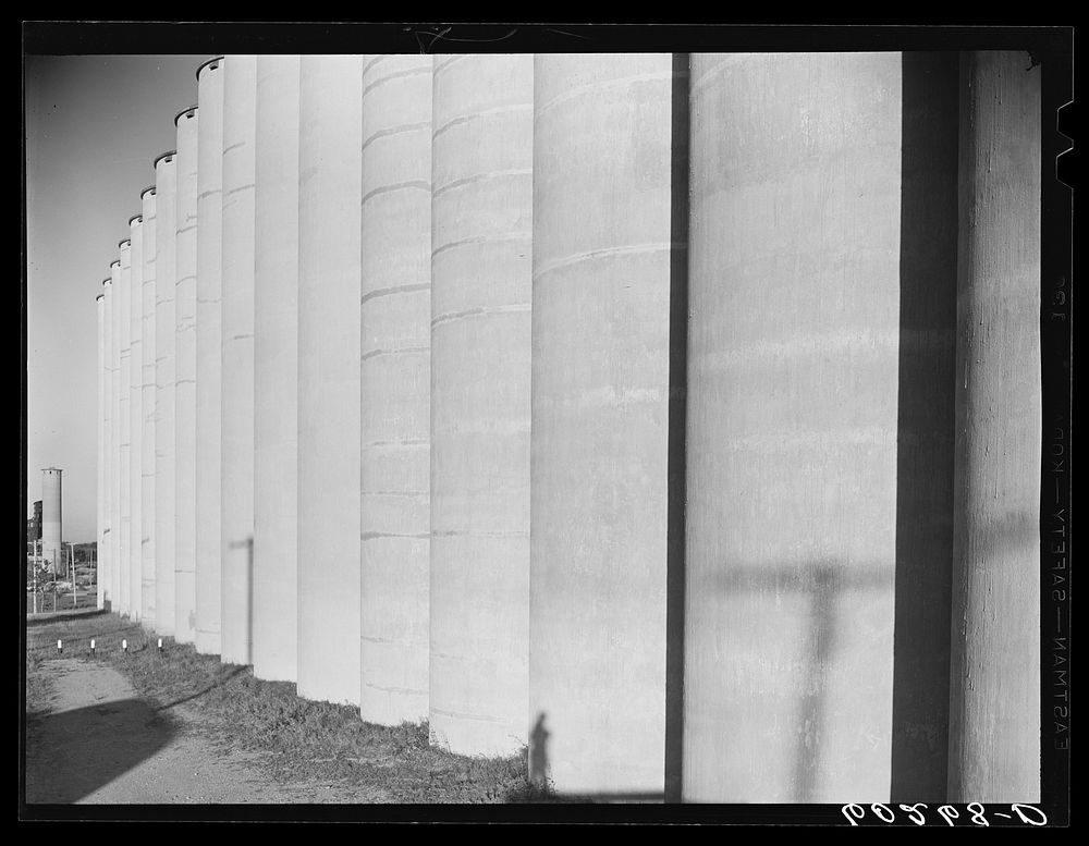 [Untitled photo, possibly related to: Grain elevators on outskirts of Minneapolis, Minnesota]. Sourced from the Library of…