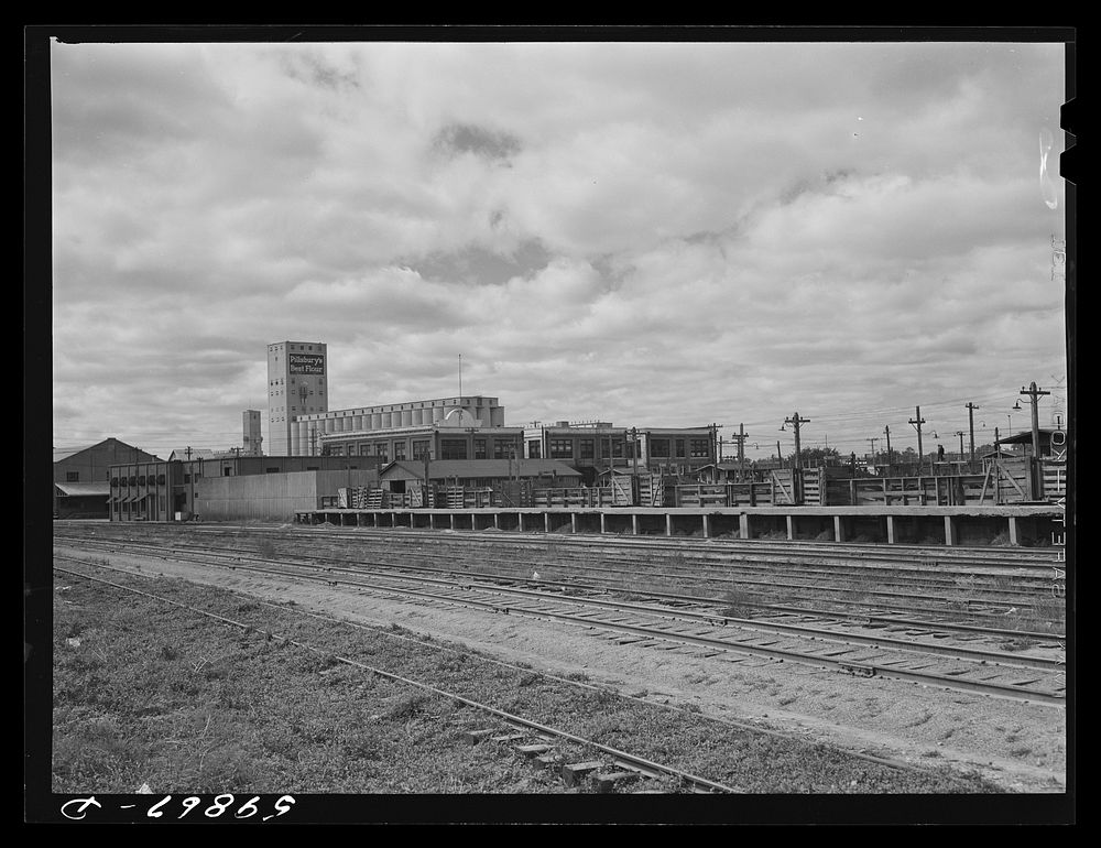 Stockyards and flour mill. Wichita, Kansas. Sourced from the Library of Congress.