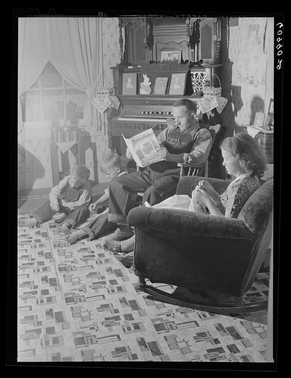 FSA (Farm Security Administration) tenant purchase borrower and family. Crawford County, Illinois. Sourced from the Library…