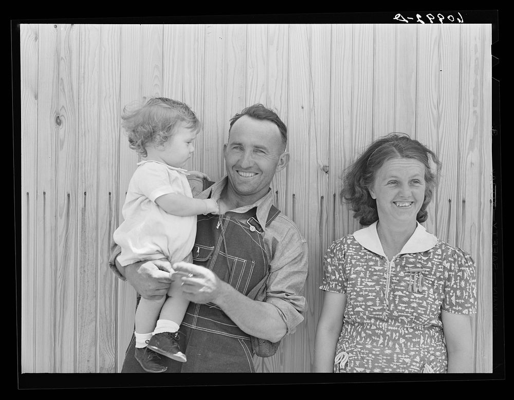 FSA (Farm Security Administration) tenant purchase borrower with wife and child, Crawford County, Illinois. Sourced from the…
