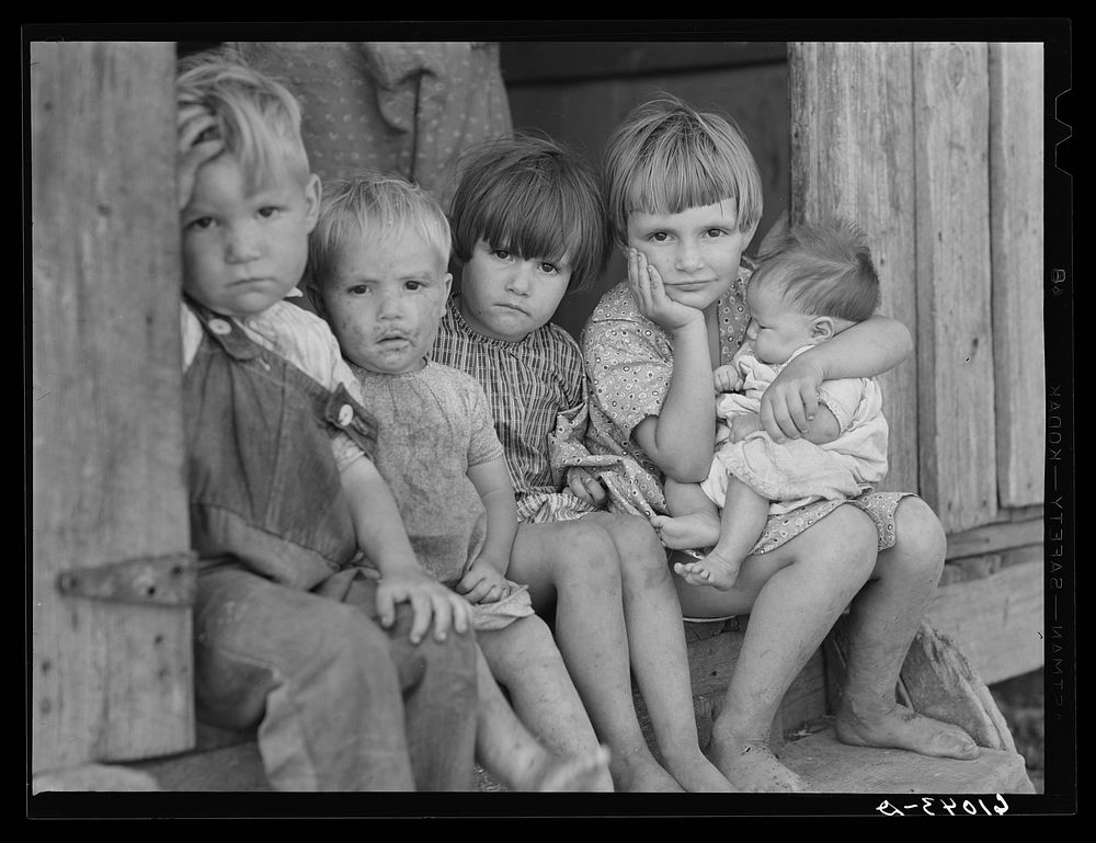 Children of farmer in the Ozarks. Missouri. Sourced from the Library of Congress.