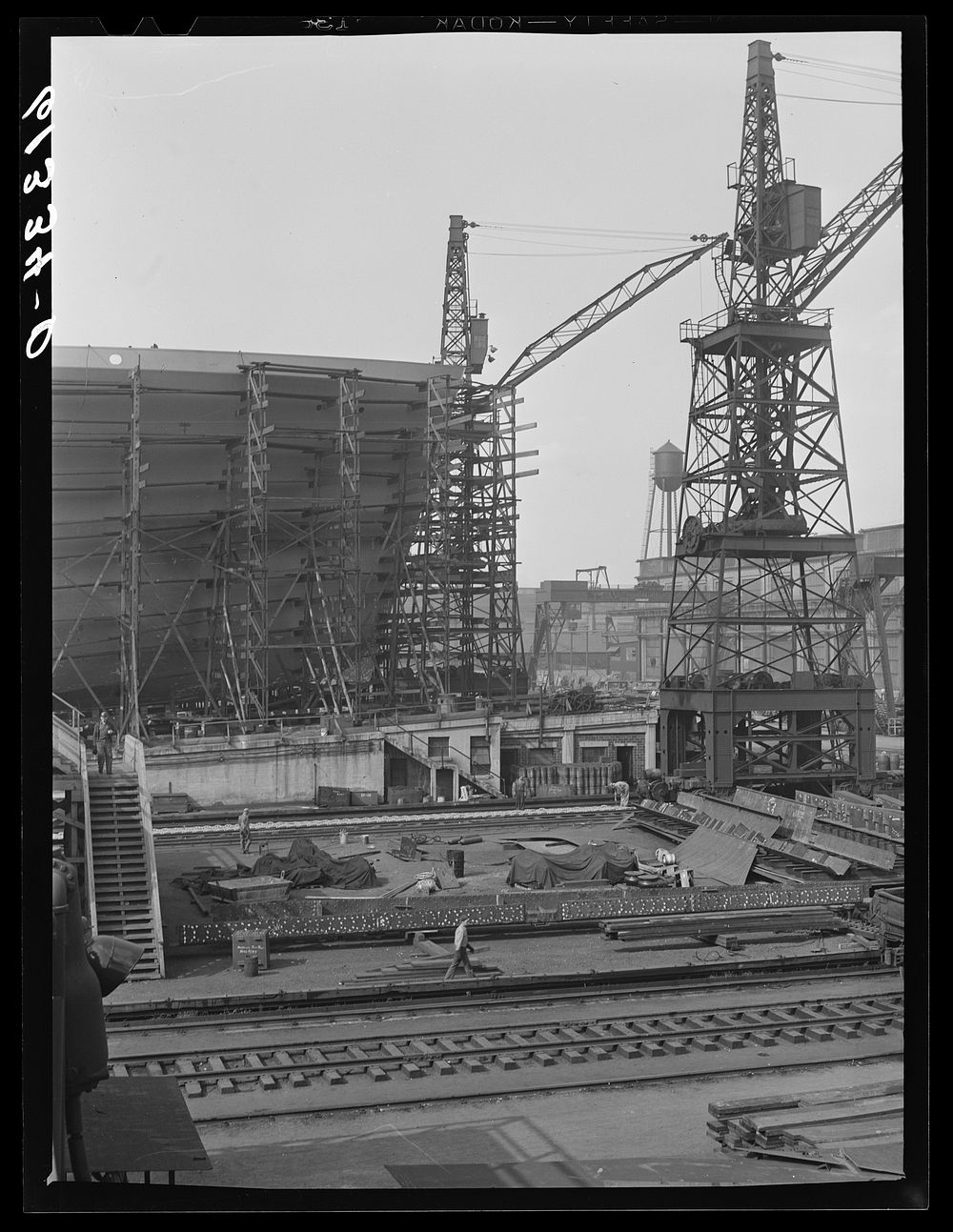[Untitled photo, possibly related to: Shipyards at Bethlehem steel mill. Sparrows Point, Maryland]. Sourced from the Library…