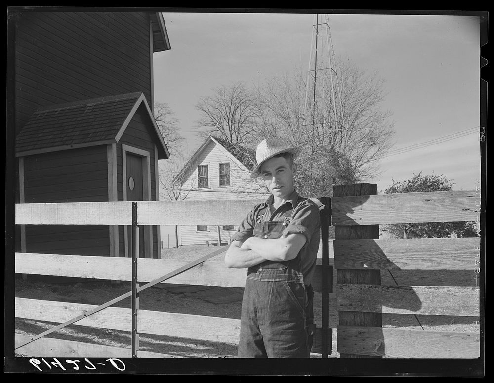 Young farm owner, 120 acres. Meeker County, Minnesota. Sourced from the Library of Congress.