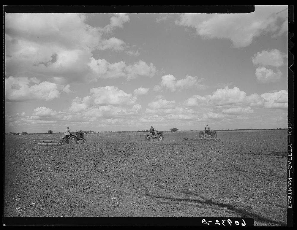 [Untitled photo, possibly related to: Getting the ground ready for corn planting. Jasper County, Iowa]. Sourced from the…