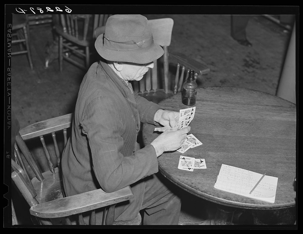 Card game at Catholic Sokol Club. Ambridge, Pennsylvania. Sourced from the Library of Congress.