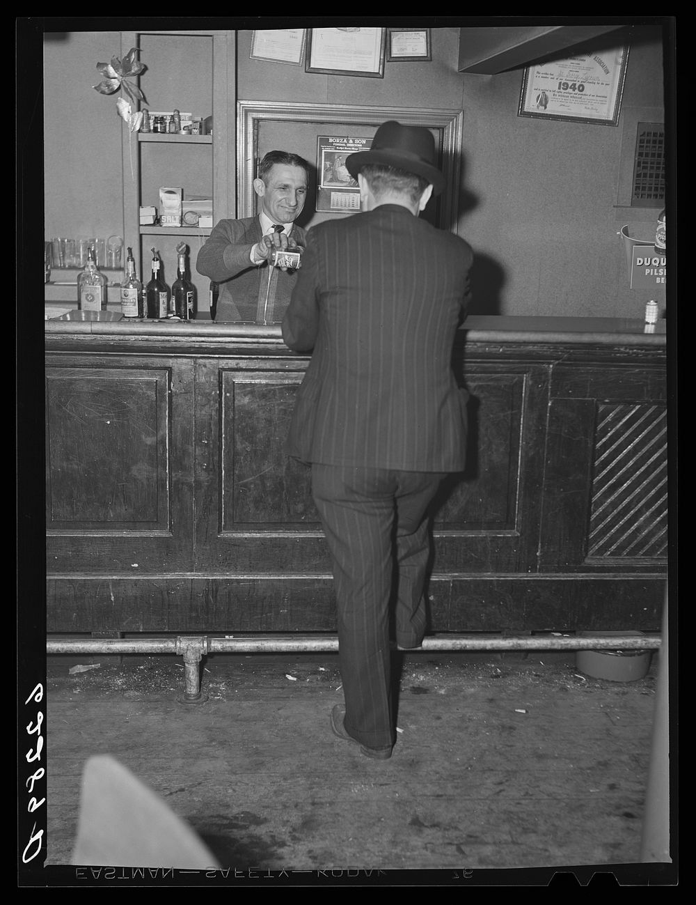 Bar at Catholic Sokol Club. Ambridge, Pennsylvania. Sourced from the Library of Congress.
