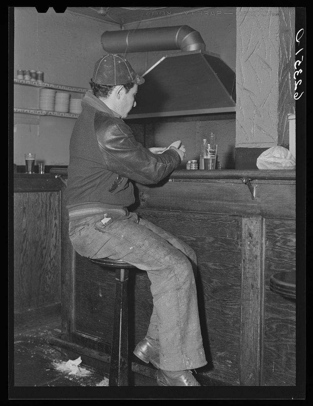 [Untitled photo, possibly related to: Steelworkers in beer parlor. Ambridge, Pennsylvania]. Sourced from the Library of…