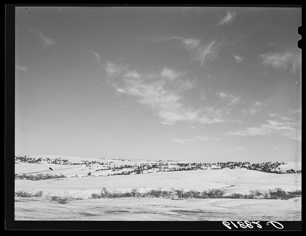 The Pine Ridge area. Southwest South Dakota. Sourced from the Library of Congress.