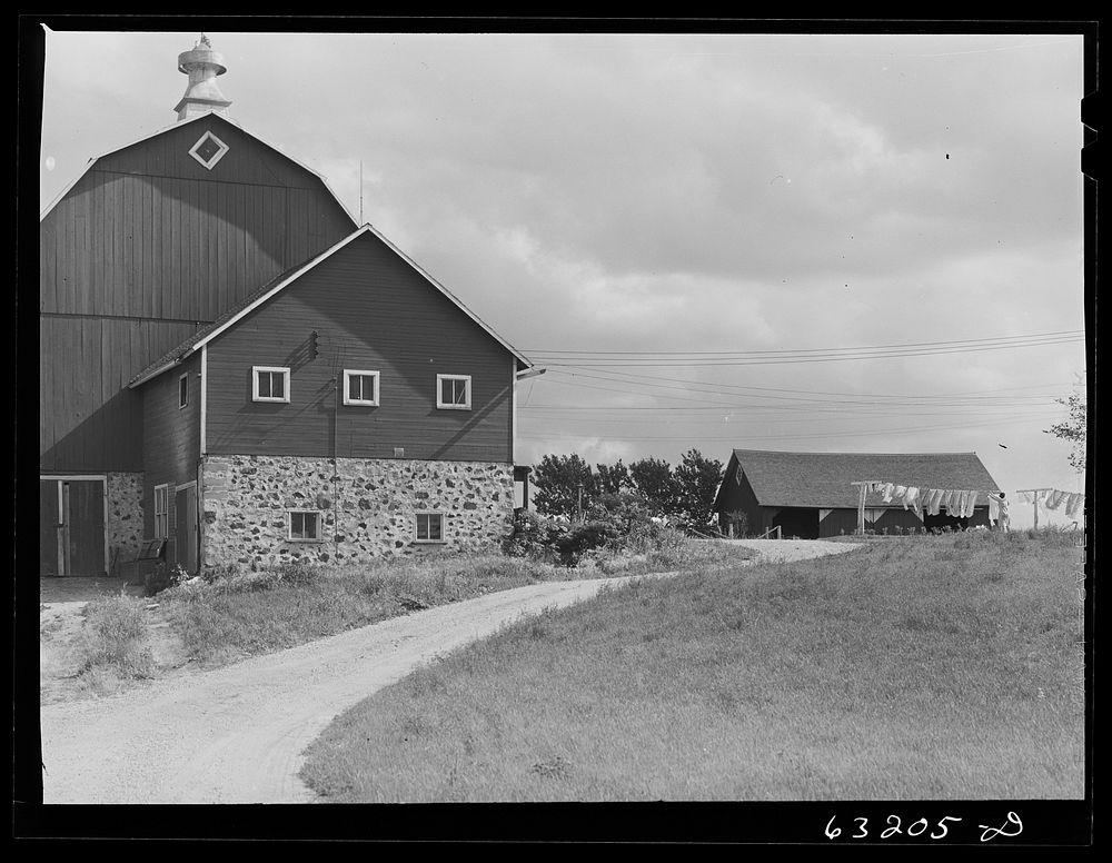 Farmyard. Fond du Lac County, Wisconsin. Sourced from the Library of Congress.