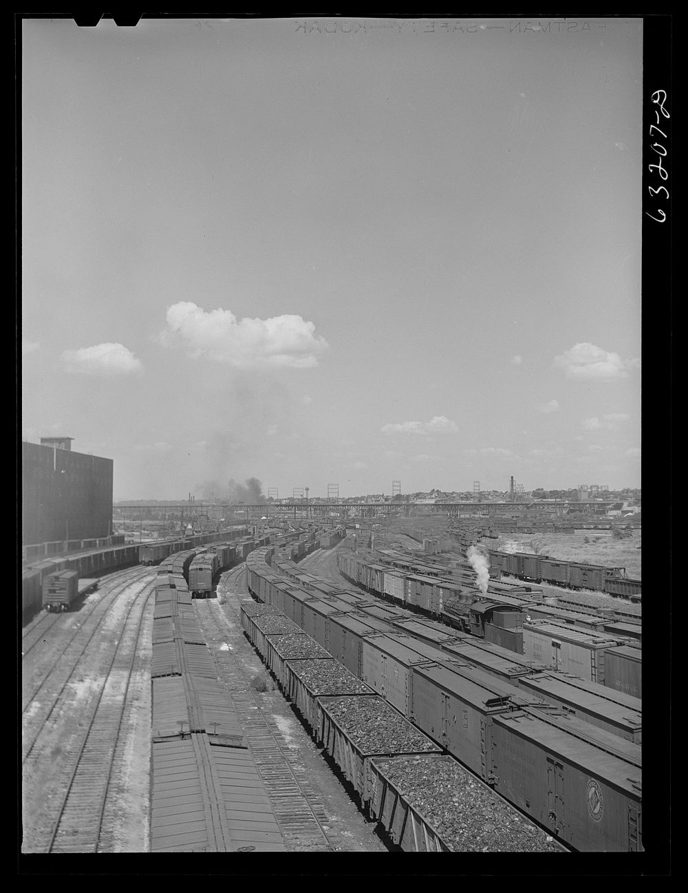[Untitled photo, possibly related to: Railroad yards. Milwaukee, Wisconsin]. Sourced from the Library of Congress.