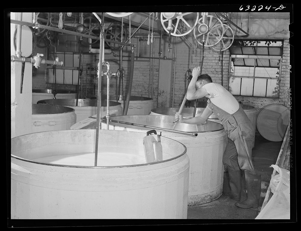 Swiss cheese factory. Madison, Wisconsin. Sourced from the Library of Congress.