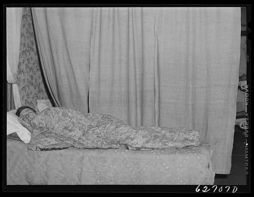 Man sleeping at Salvation Army. Newport News, Virginia. Sourced from the Library of Congress.