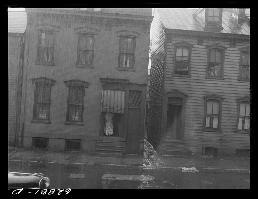 [Untitled photo, possibly related to: Rain. Pittsburgh, Pennsylvania]. Sourced from the Library of Congress.
