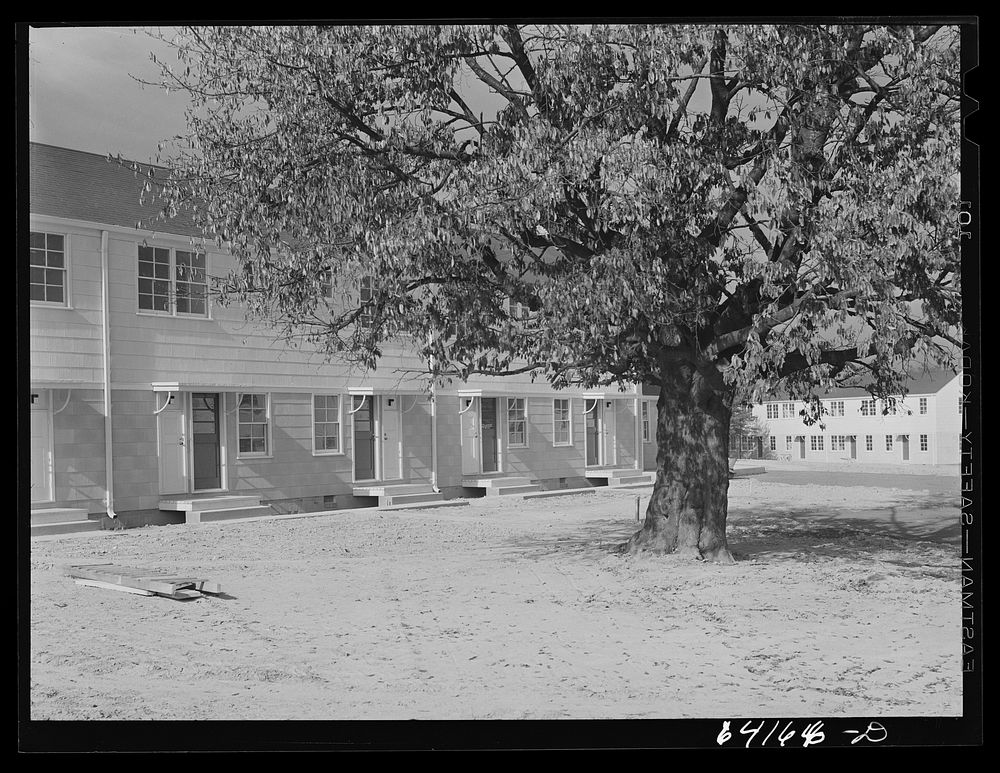 Housing for defense workers. Greenbelt, Maryland. Sourced from the Library of Congress.