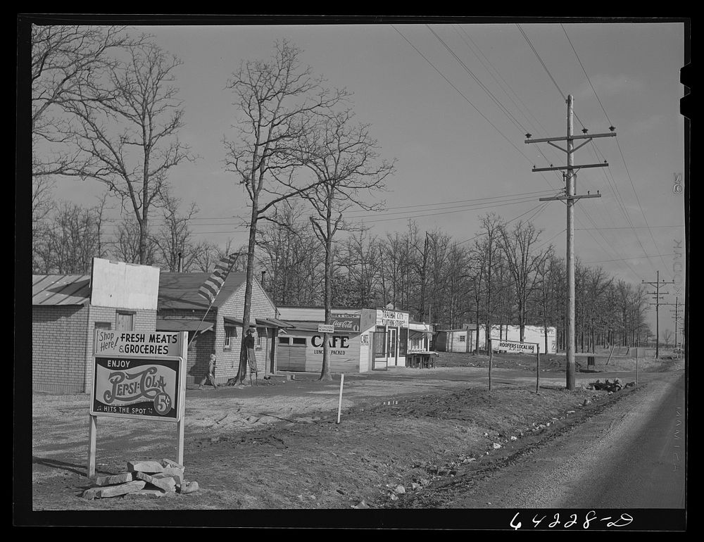 Newton County, Missouri. Camp Crowder area. Construction work began in September 1941. Trailer camps, cabins, hotels, liquor…