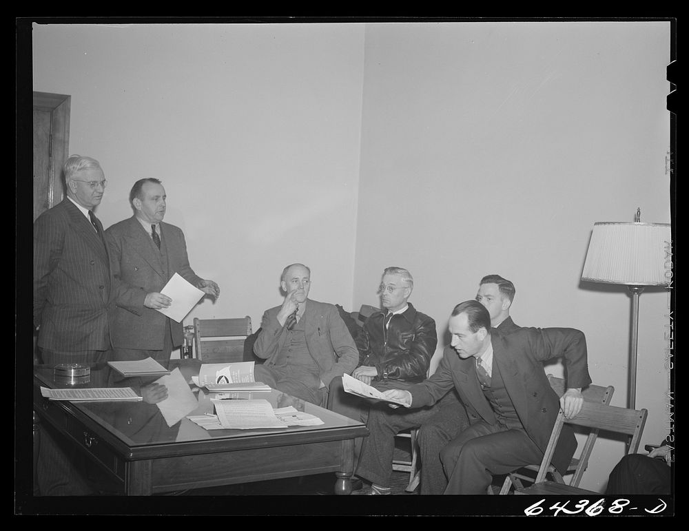 [Untitled photo, possibly related to: Athens, Ohio. H.D. Palmer, executive director of the civilian defense council…