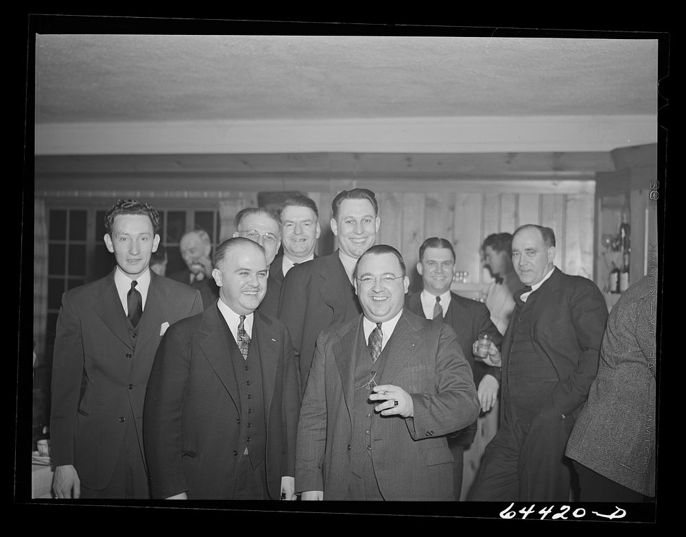 Portsmouth, Ohio. Newly-initiated members of the Elks at banquet. Sourced from the Library of Congress.
