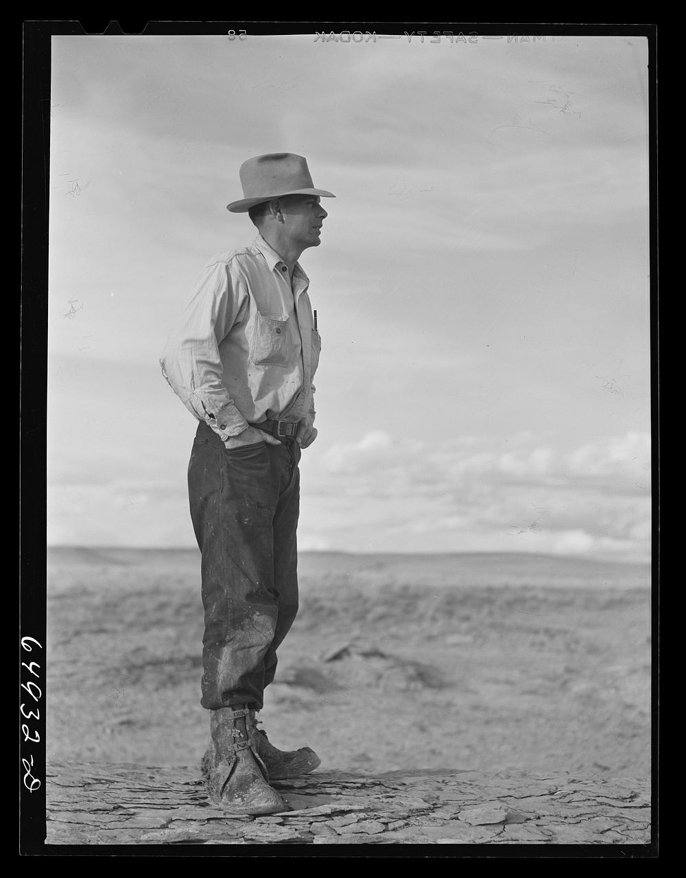 Garfield County, Montana. Charles McKenzie, sheep rancher. He runs one hundred head. Sourced from the Library of Congress.
