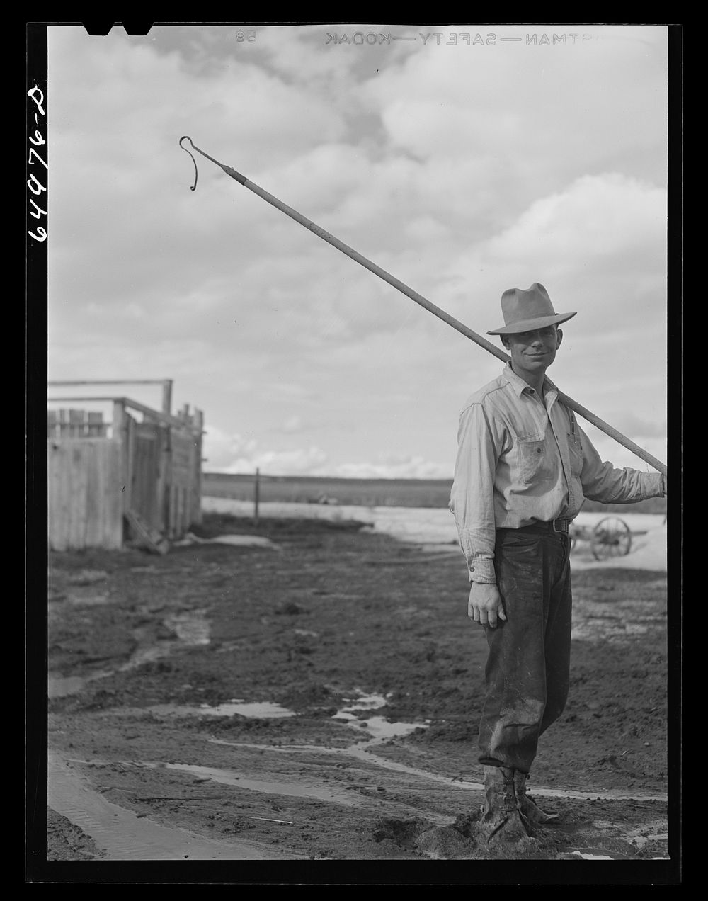 [Untitled photo, possibly related to: Garfield County, Montana. Charles McKenzie, sheep rancher. He runs one hundred head].…