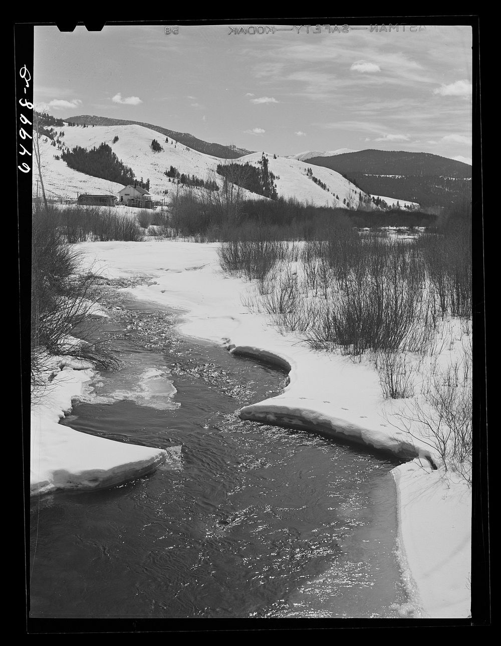 Beaverhead County, Montana. Ice and snow melting along the Big Hole River. Sourced from the Library of Congress.