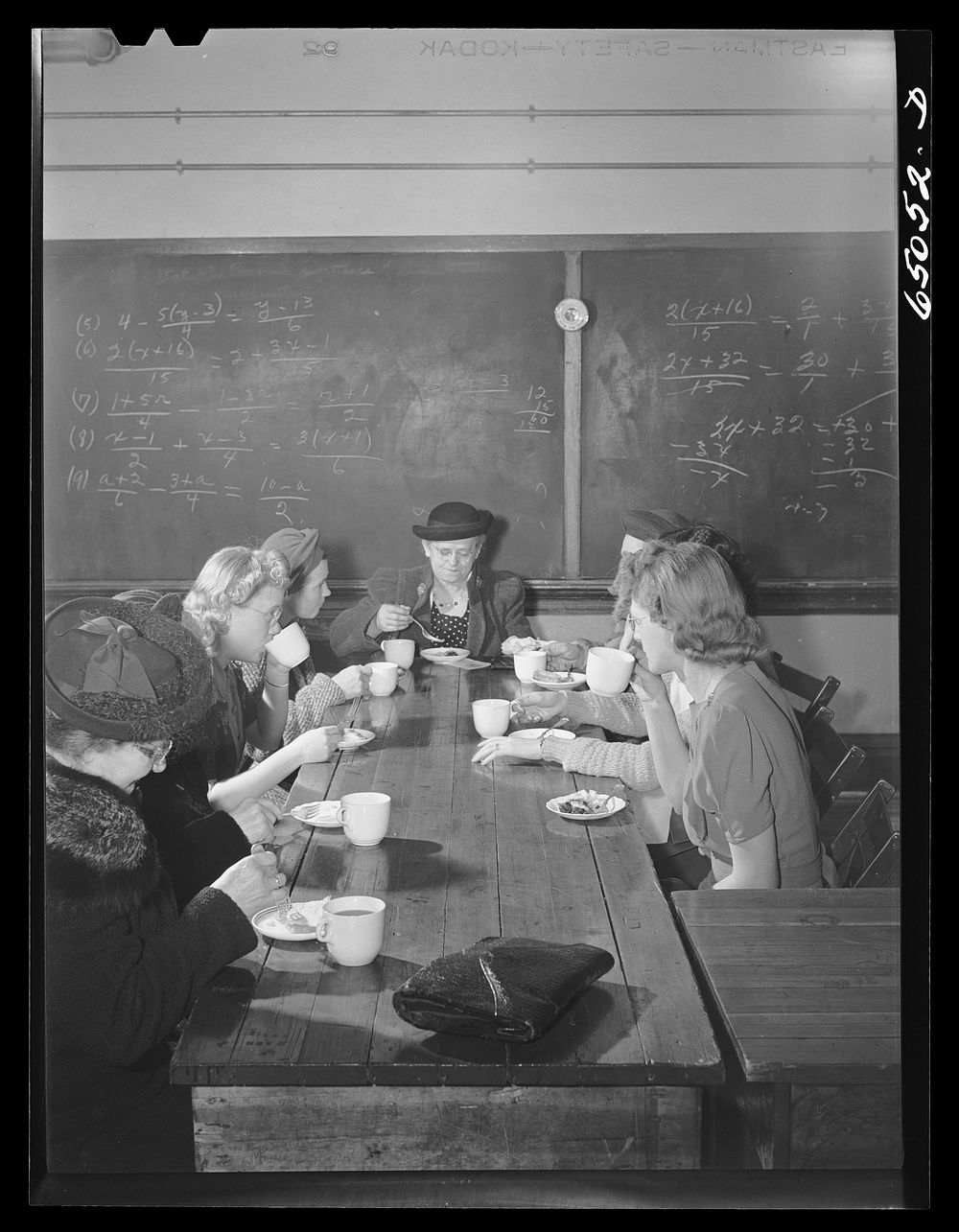 Epping, North Dakota. Coffee and pie served by ladies of the WCTU (Woman's Christian Temperance Union) after meeting held in…