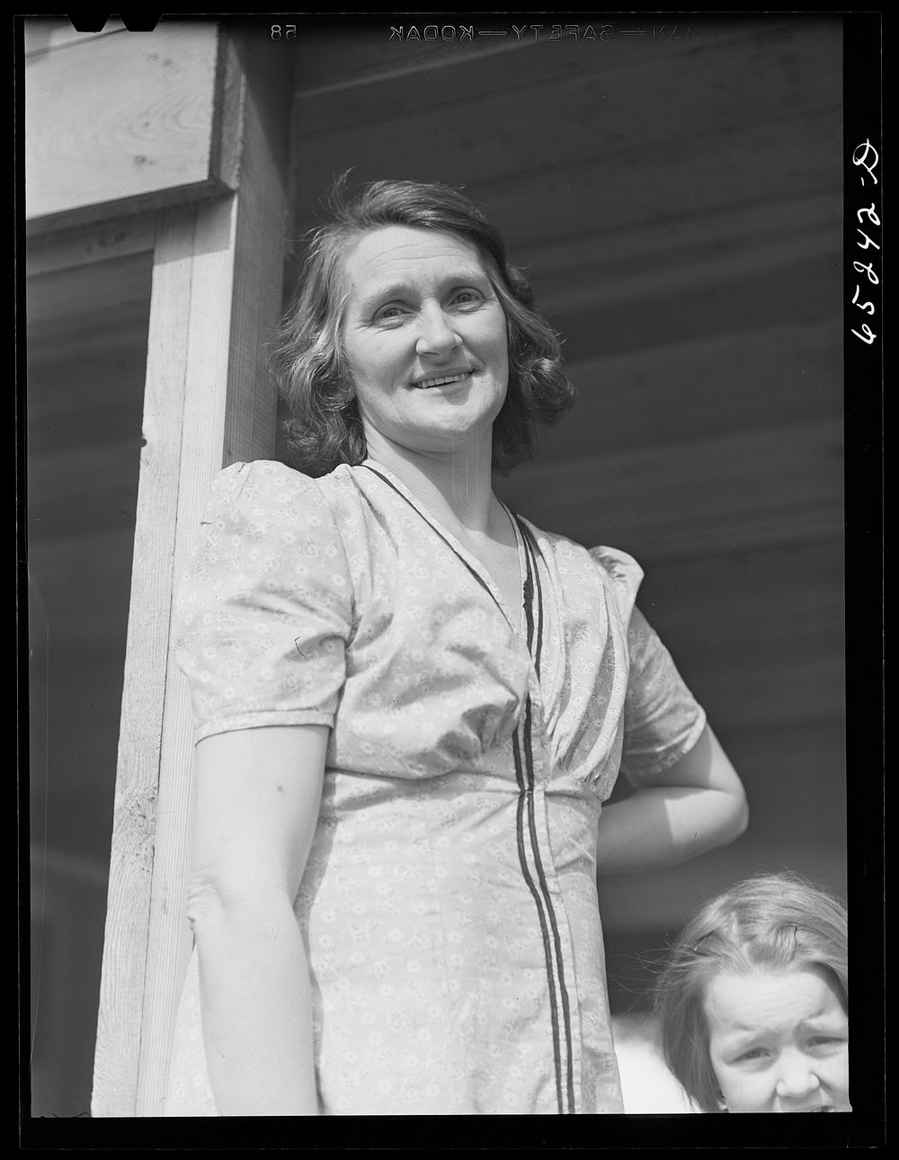 Flathead Valley special area project, Montana. Mrs. Ed Line, wife of FSA (Farm Security Administration) borrower. Sourced…