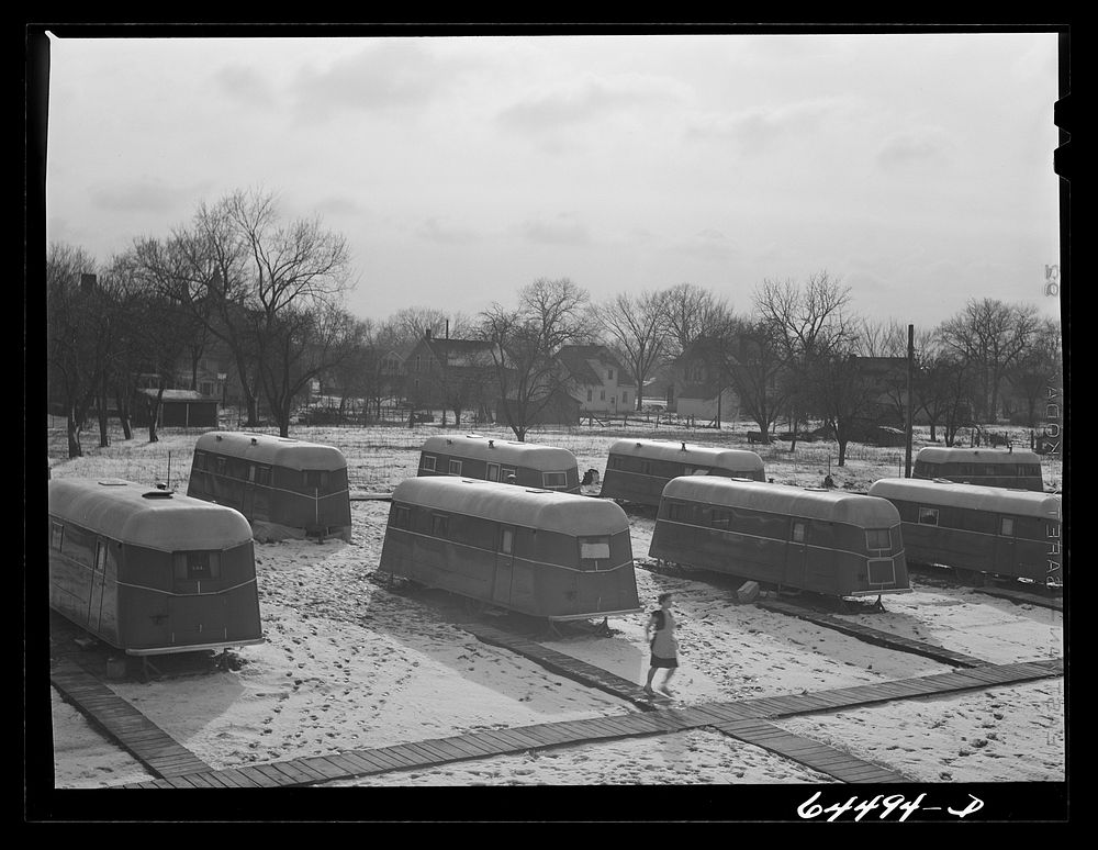 [Untitled photo, possibly related to: Burlington, Iowa. Acres unit, FSA (Farm Security Administration) trailer camp for…