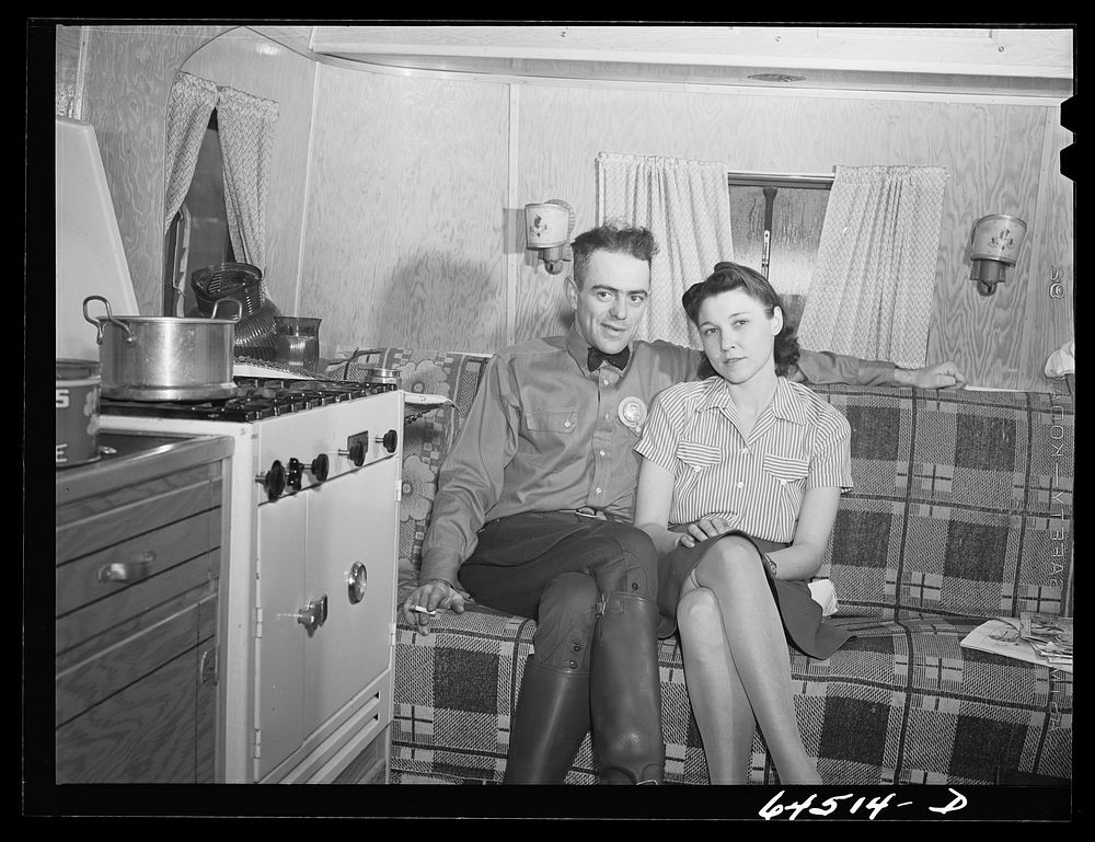 [Untitled photo, possibly related to: Burlington, Iowa. Acres unit, FSA (Farm Security Administration) trailer camp. Mr. and…