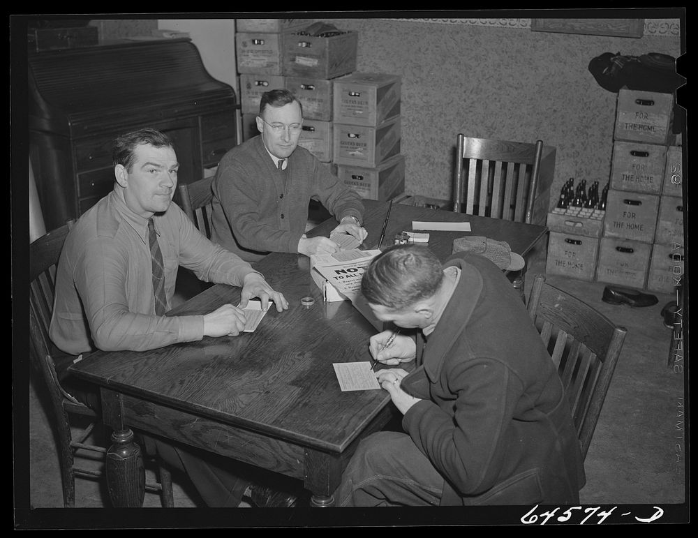 [Untitled photo, possibly related to: Plato, Minnesota. Selective Service registration for men twenty to forty-four not…