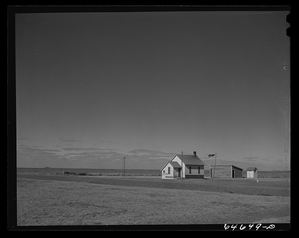 Faulk County, South Dakota. Country school. Sourced from the Library of Congress.