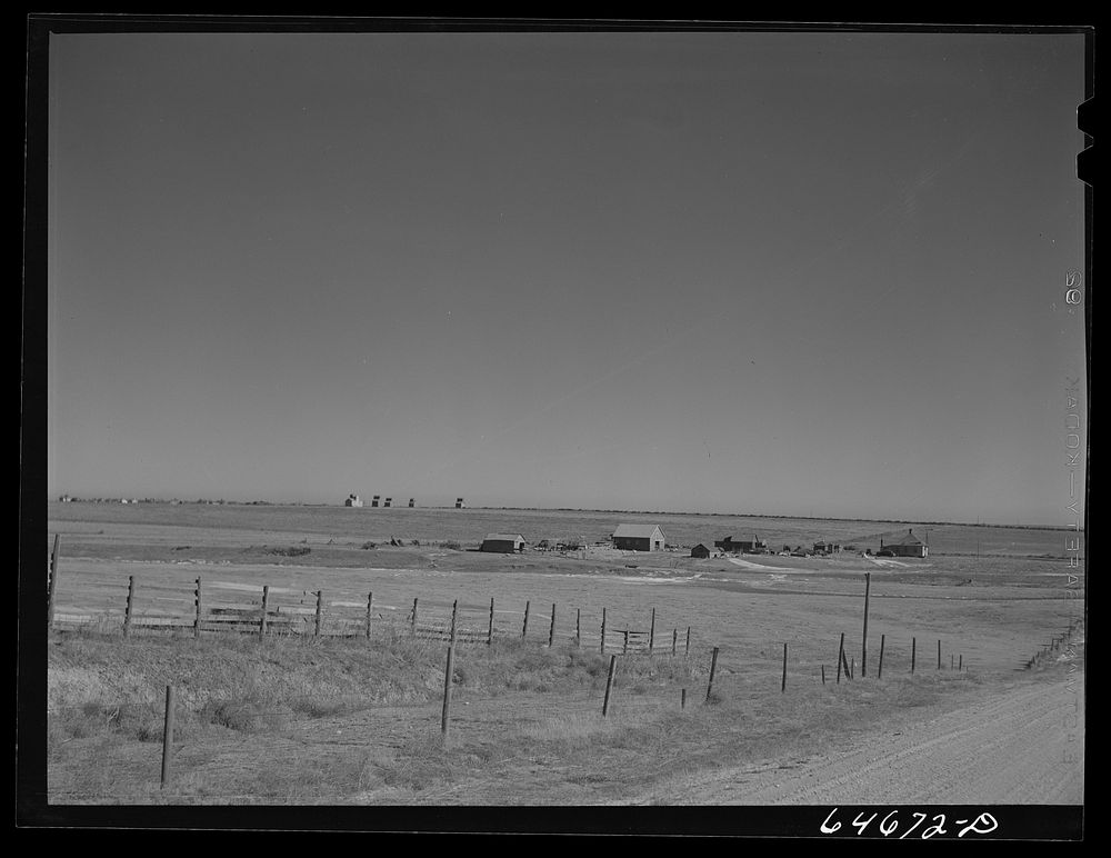 Cressbard, South Dakota. Farm in the spring wheat belt (in background). Sourced from the Library of Congress.