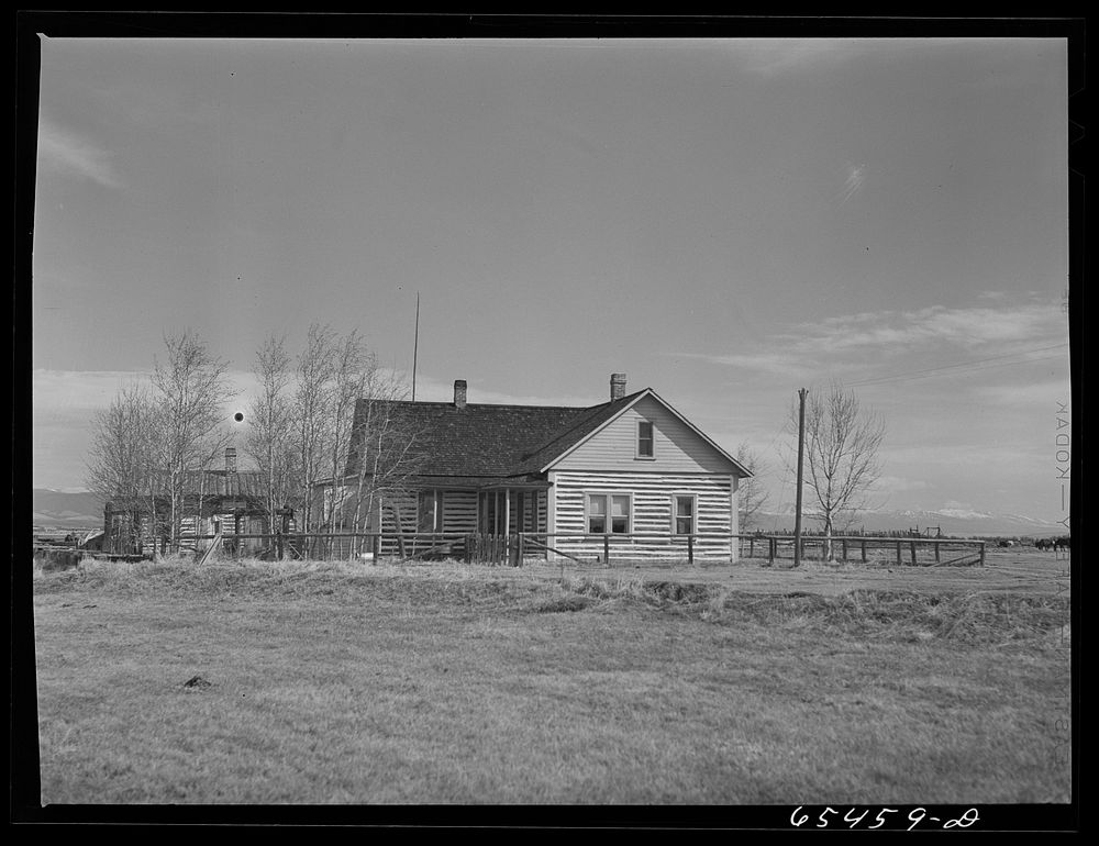Beaverhead County, Montana. Typical home of small rancher in Big Hole Basin. Sourced from the Library of Congress.