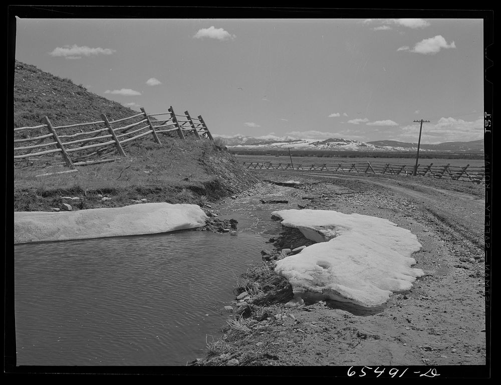 Beaverhead County, Montana. Melting snow in the Big Hole Basin. Sourced from the Library of Congress.