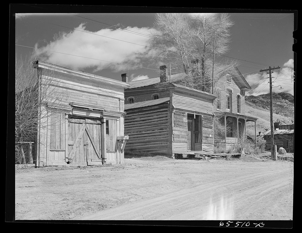 [Untitled photo, possibly related to: Bannack, Montana. Bannack is now a ghost town of about twelve population, but it was…