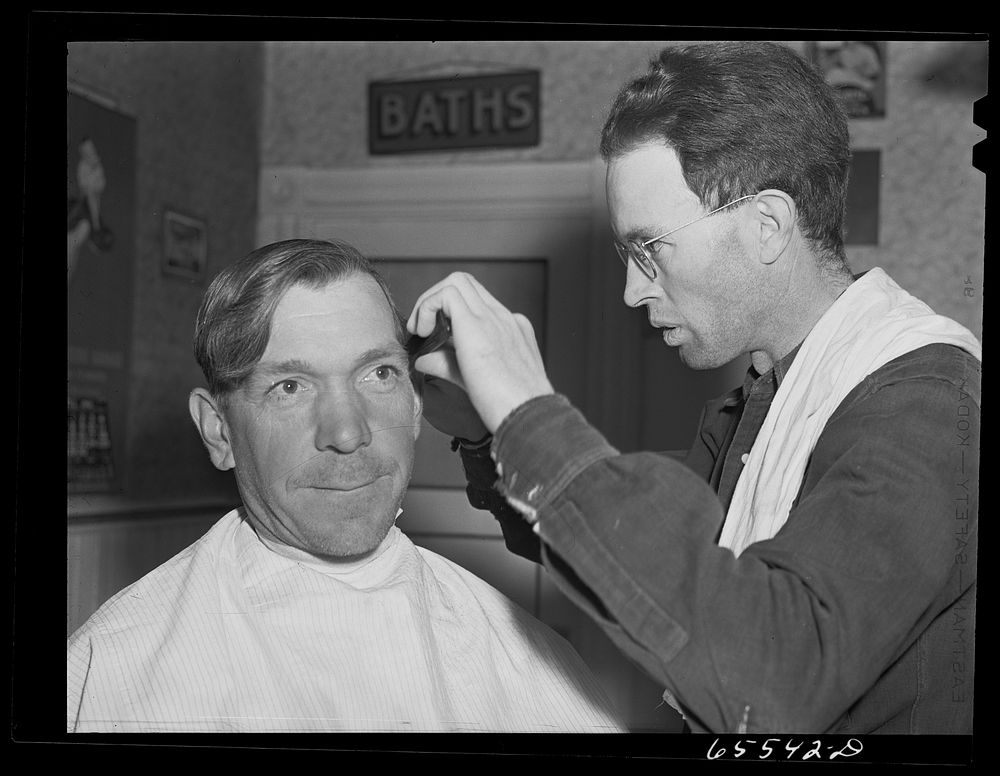 Wisdom, Montana. Barber. Sourced from the Library of Congress.