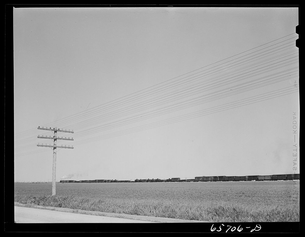 Lancaster County, Nebraska. Freight train. Sourced from the Library of Congress.