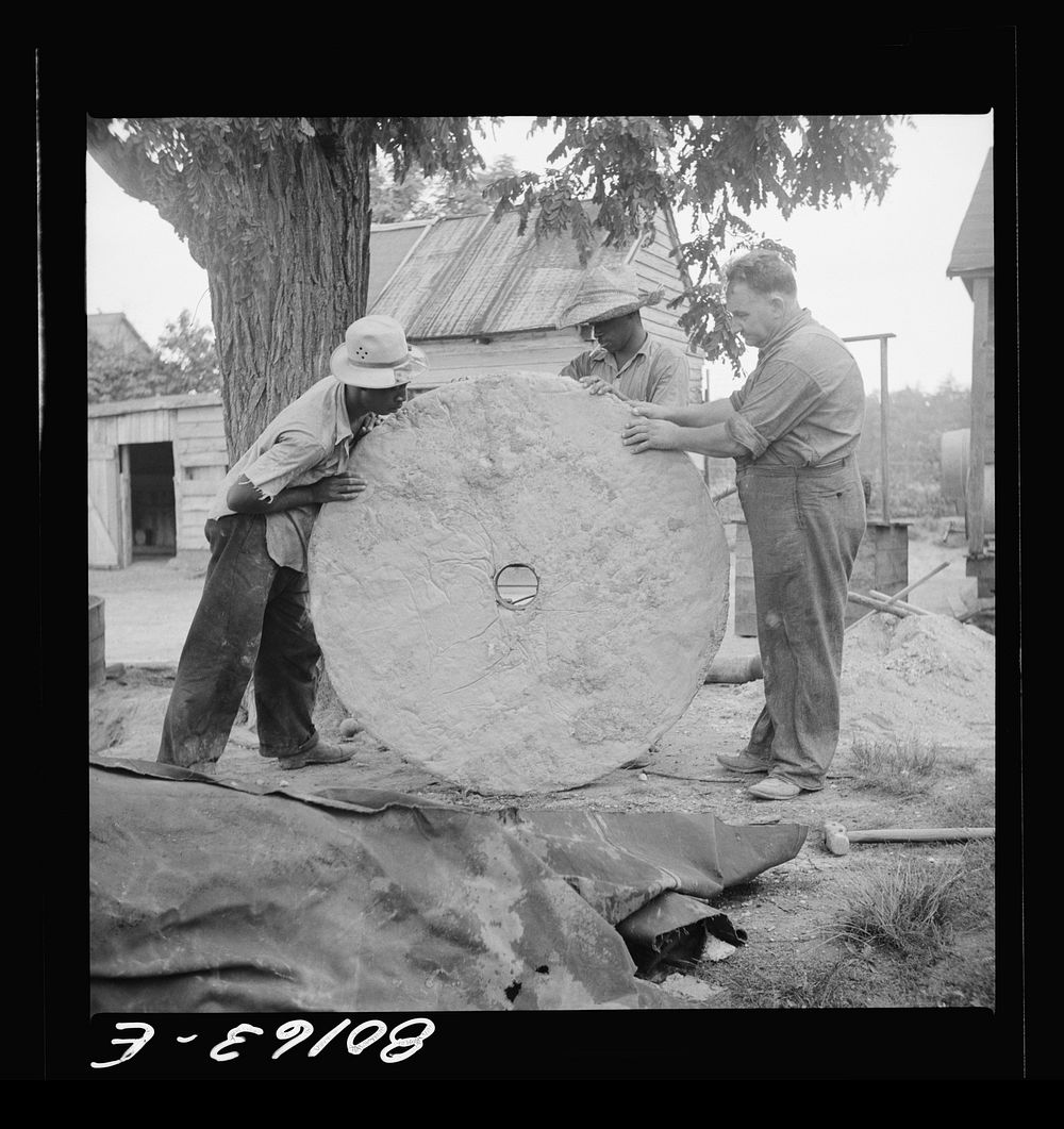 Cement cap after lifting from mould in ground. John Hardesty well project, Charles County, Maryland. Sourced from the…