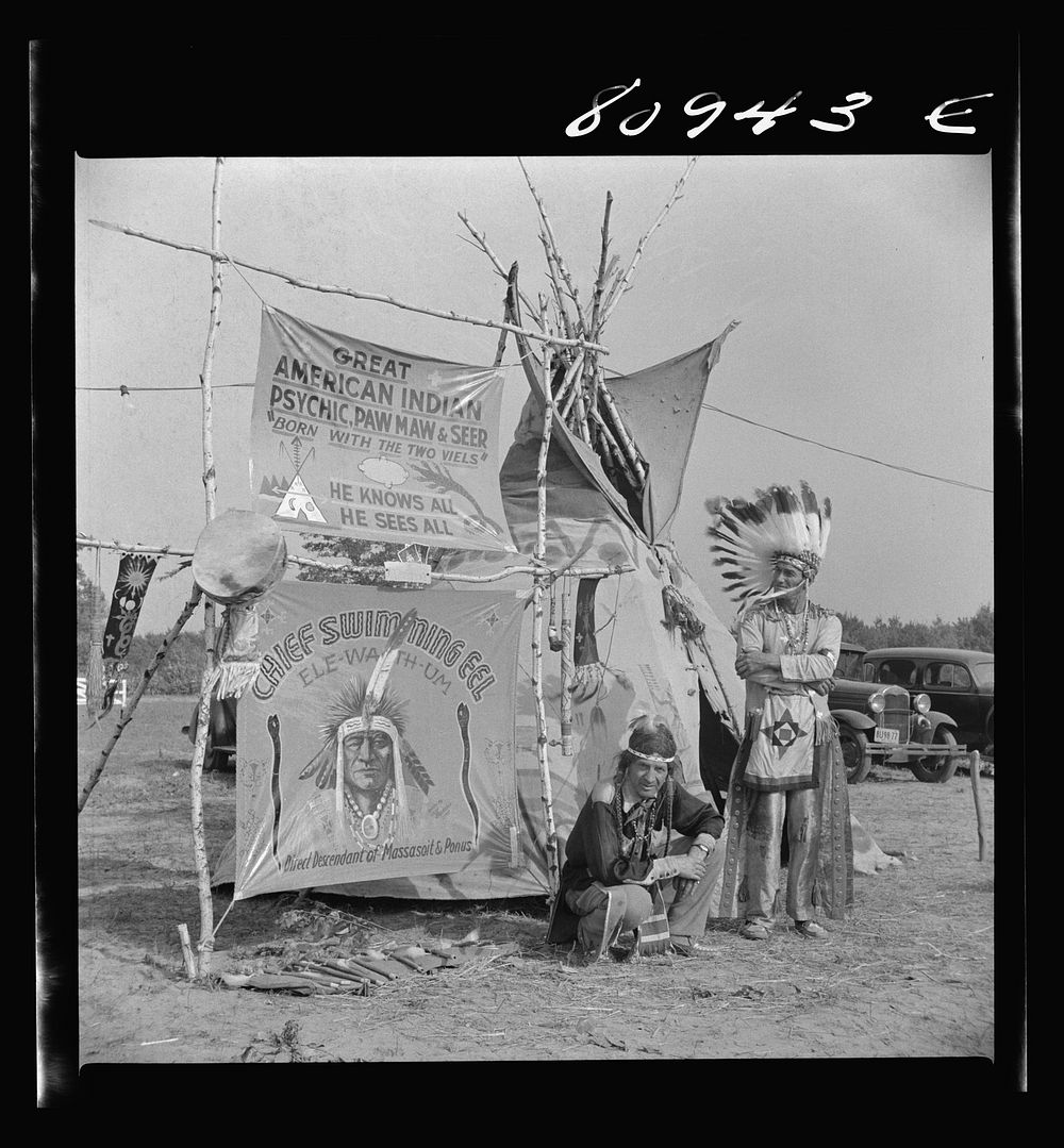 "Twentieth Century Medicine Men." Local Indian association-sponsored Indian fair. Windsor Locks, Connecticut. Sourced from…