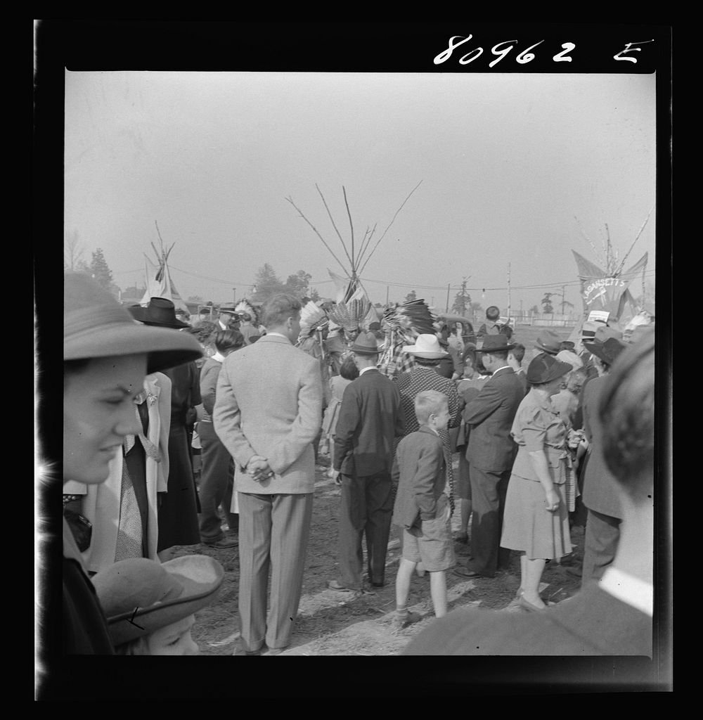 [Untitled photo, possibly related to: Windsor Locks, Connecticut. Indian performers at the Indian fair sponsored by the…