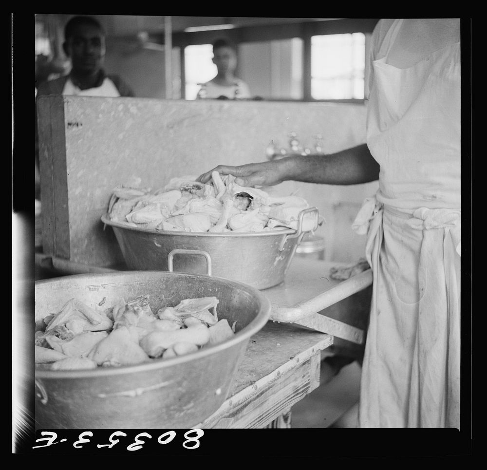 [Untitled photo, possibly related to: Craig Field cooks didn't have to do much washing of these well-dressed FSA (Farm…