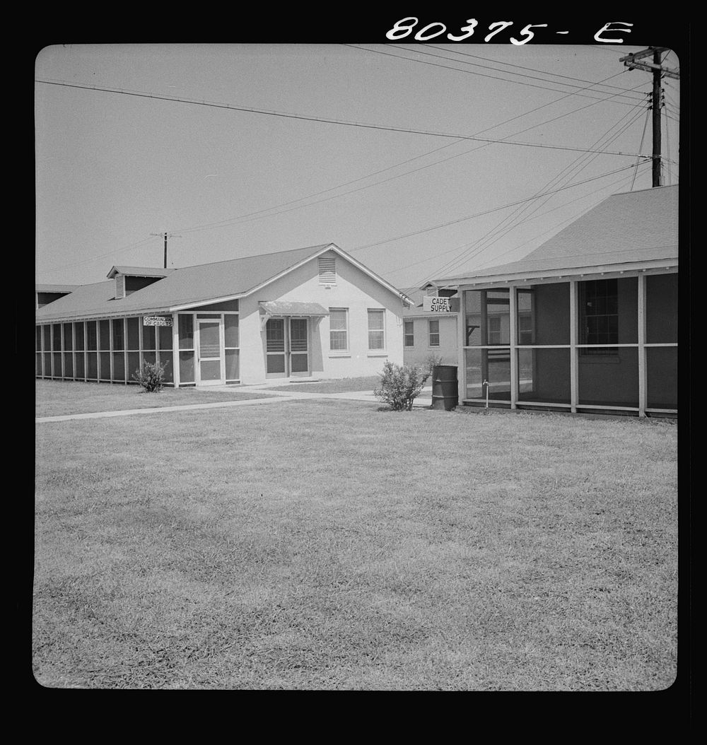 Flying cadets' quarters. Craig Field, Southeastern Air Training Center, Alabama. Sourced from the Library of Congress.